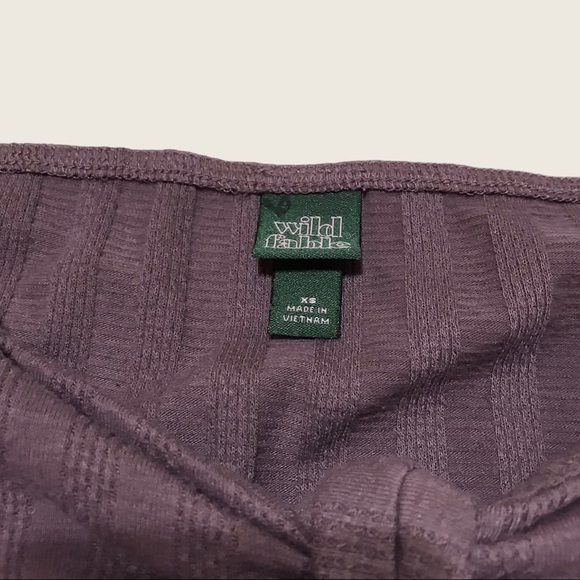 Wild Fable purple puff sleeve ribbed peasant top - Picture 7 of 7